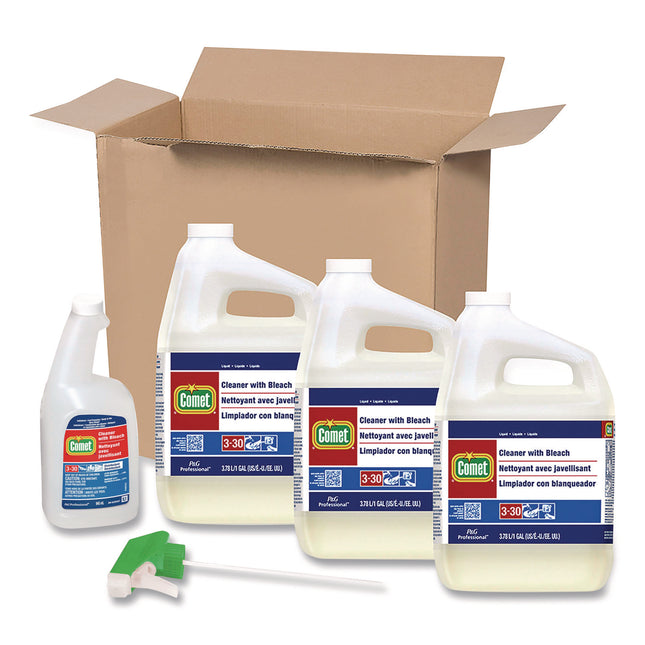 Cleaner With Bleach, Liquid, One Gallon Bottle
