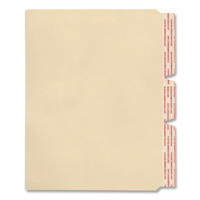 Standard Side-Flap Classification Folder Dividers, Letter Size, Manila, 100/Box