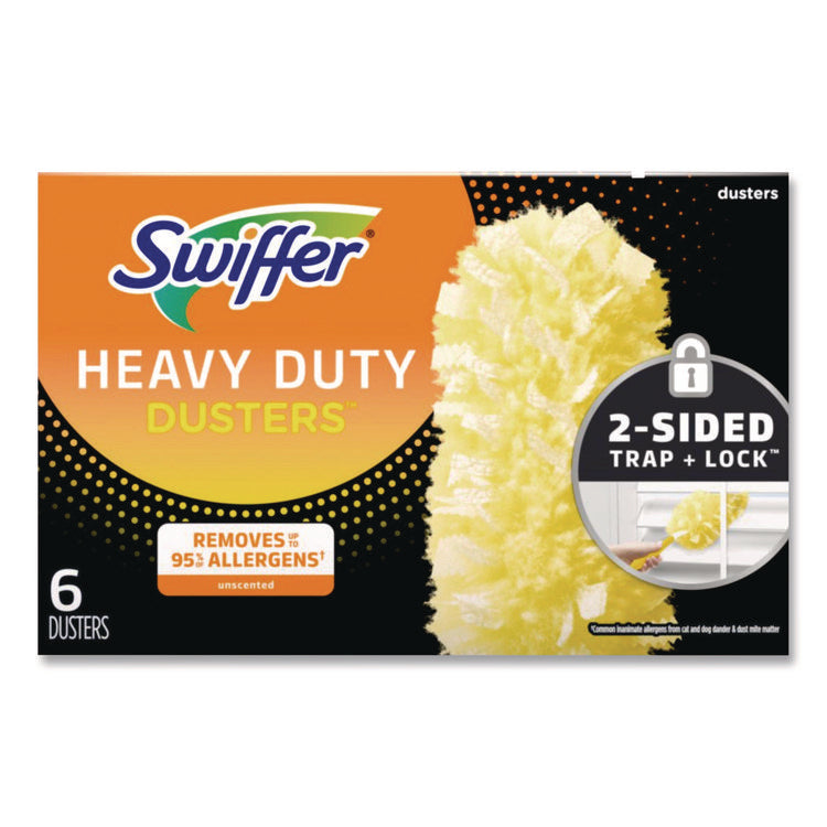 Heavy Duty Dusters Refill, Dust Lock Fiber, Yellow, 6/box