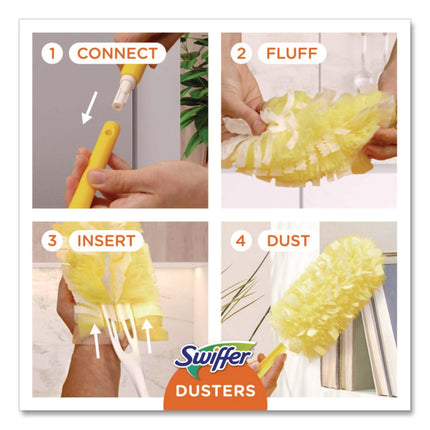 Heavy Duty Dusters Refill, Dust Lock Fiber, Yellow, 6/box