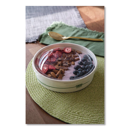 GreenStripe Paper Food Containers, 7.28" dia x, 2.48", White, 300/Carton