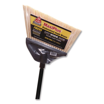 Maxiplus Professional Angle Broom, 51" Handle, Black, 4/carton