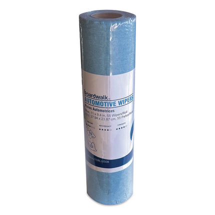 Automotive Wiper Rolls, 9.4 x 11, Blue, 55/Roll, 30 Rolls/Carton