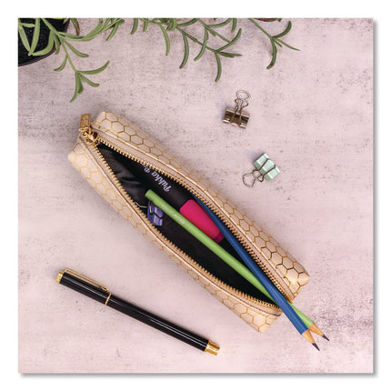 Pencil Case, 8.07 x 2.36 x 2.55, Taupe, 6/Pack