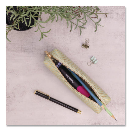 Pencil Case, 8.07 x 2.36 x 2.55, Green, 6/Pack