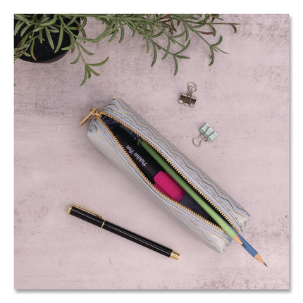 Pencil Case, 8.07 x 2.36 x 2.55, Blue, 6/Pack