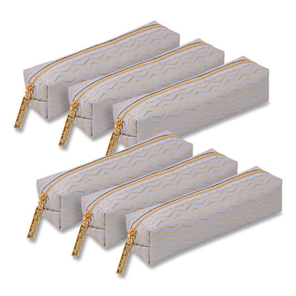 Pencil Case, 8.07 x 2.36 x 2.55, Blue, 6/Pack