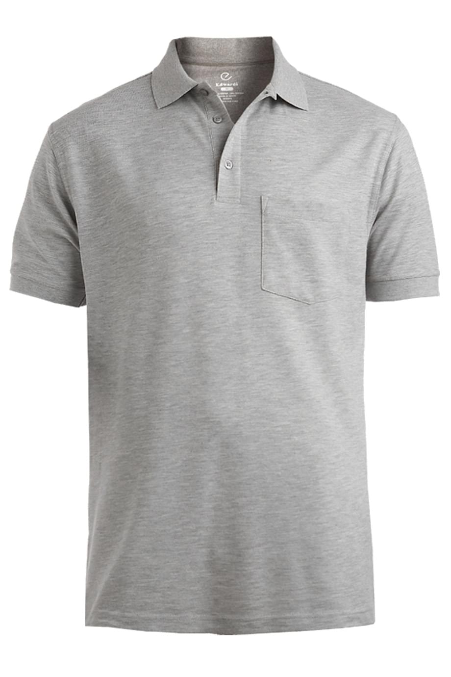 EDWARDS BLENDED PIQUE SHORT SLEEVE POLO WITH POCKET