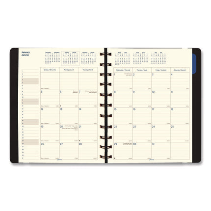 Soft Touch 17-Month Planner, 10.88 x 8.5, Black Cover, 17-Month: Aug 2024 to Dec 2025