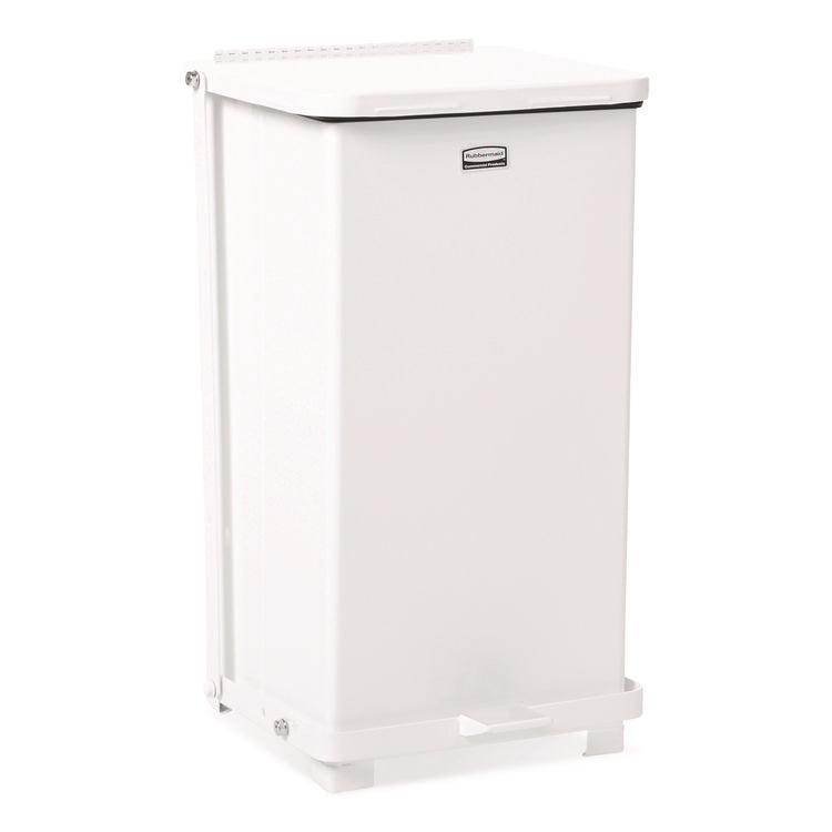 Defenders Heavy-Duty Steel Step Can, 6.5 gal, Steel, White