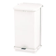 Defenders Heavy-Duty Steel Step Can, 6.5 gal, Steel, White