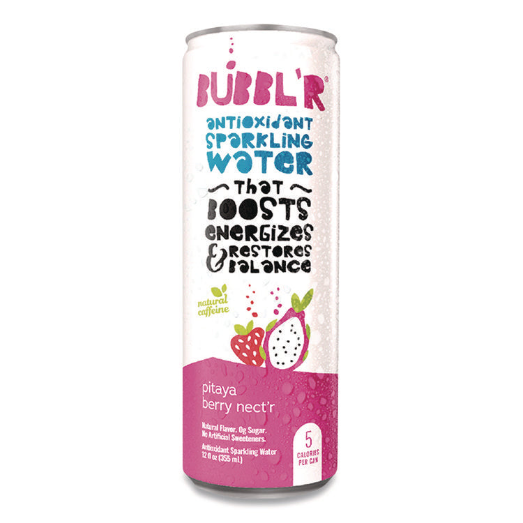 Antioxidant Sparkling Water, Pitaya Berry Nect'r, 12 oz Can, 12 Cans/Carton