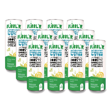Antioxidant Sparkling Water, Lemon Lime Twist'r, 12 oz Can, 12 Cans/Carton