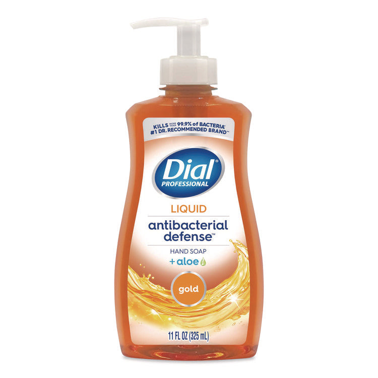 Antibacterial Defense Gold Hand Soap + Aloe, Original, 11 oz Pump Bottle, 12/Carton