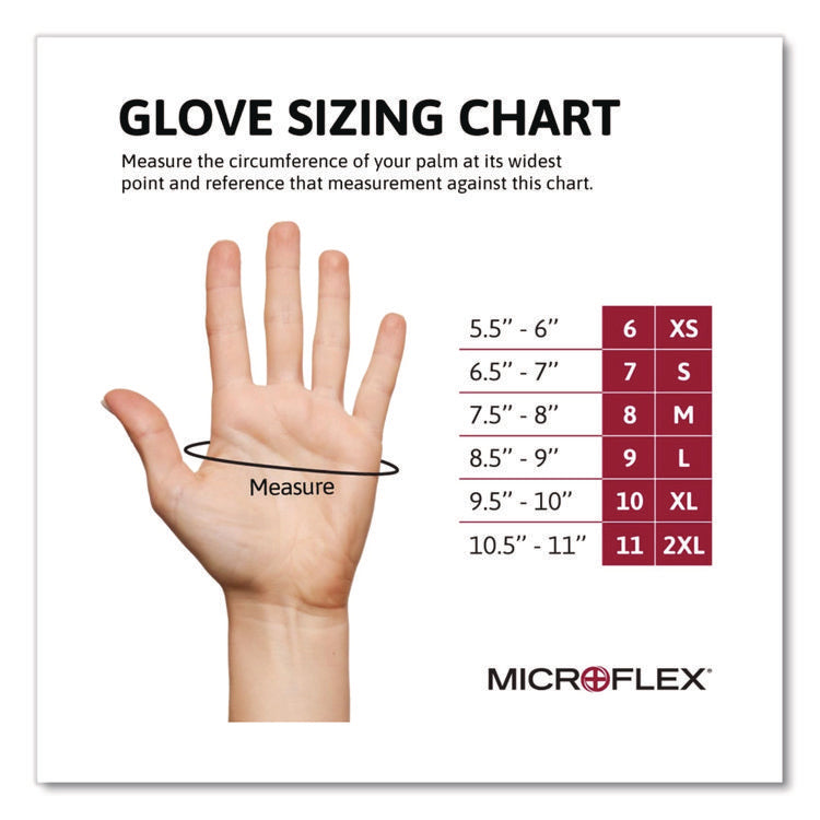 Microflex Midknight Powder-Free Nitrile Gloves, 4.7 Mil Palm, 5.9 Mil Fingers, 2x-Large, Black, 100/box