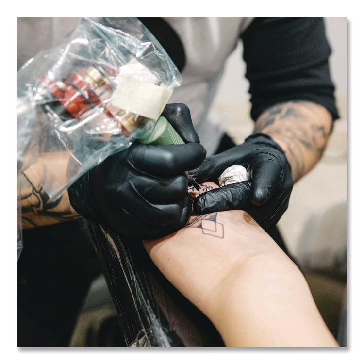 Nitrile Exam Gloves, Powder-Free, 3 Mil, Medium, Black, 100/box