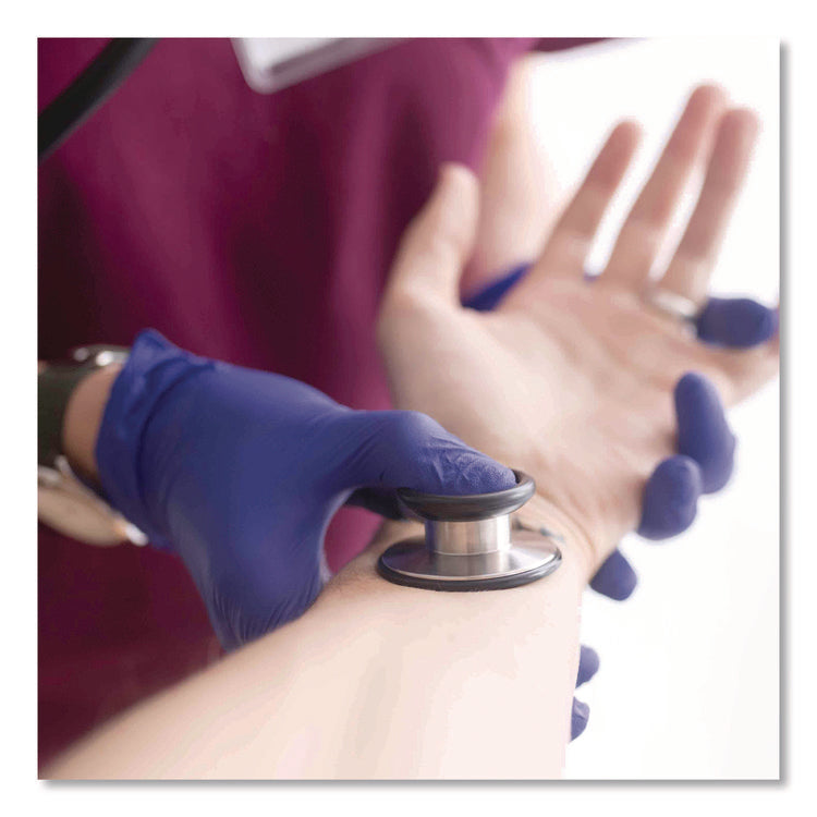 Nitrile Exam Gloves, Powder-Free, 3 Mil, Medium, Indigo, 100/box