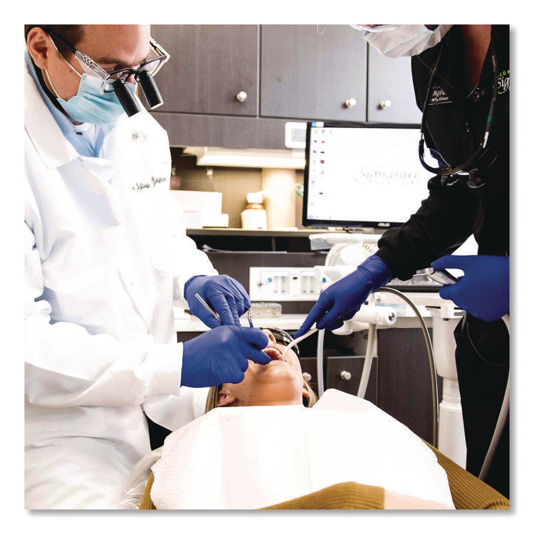 Nitrile Exam Gloves, Powder-Free, 3 Mil, Medium, Indigo, 100/box