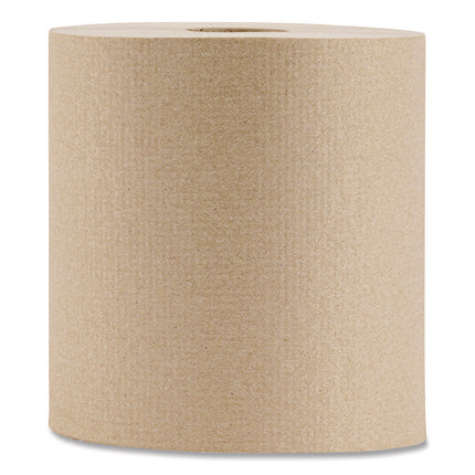 Hardwound Towel, 1-Ply, Brown, 800 ft, 6 Rolls/Carton