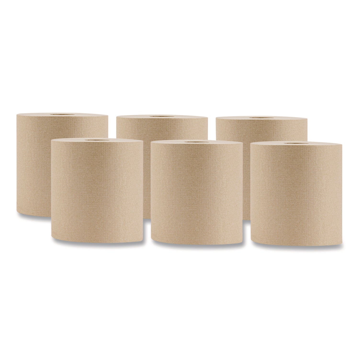 Hardwound Towel, 1-Ply, Brown, 800 ft, 6 Rolls/Carton