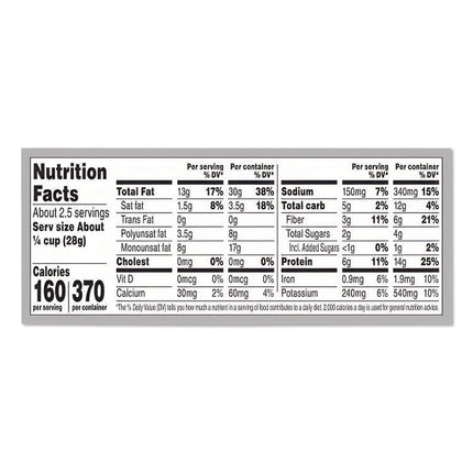 No Shells Sea Salt and Pepper Pistachios, 2.25 oz Pack, 8/Box