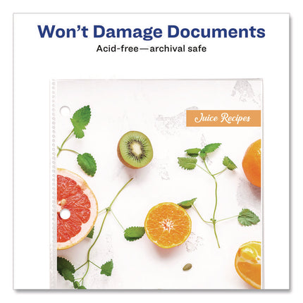 Top-Load Poly Three-Hole Sheet Protectors, Non-Glare, Letter, 50/box