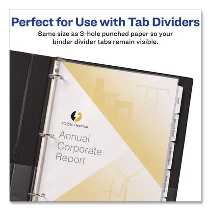 Top-Load Poly Three-Hole Sheet Protectors, Non-Glare, Letter, 50/box