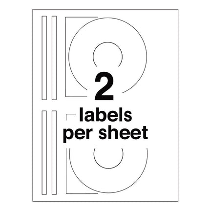 Inkjet Full-Face Cd Labels, Matte White, 40/pack
