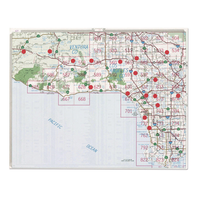 Handwrite-Only Permanent Self-Adhesive Round Color-Coding Labels in Dispensers, 0.25" dia, Red, 450/Roll, (5790)