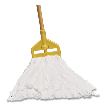 Disposable Mop, Nonwoven Fiber, #24, 5" Headband, White