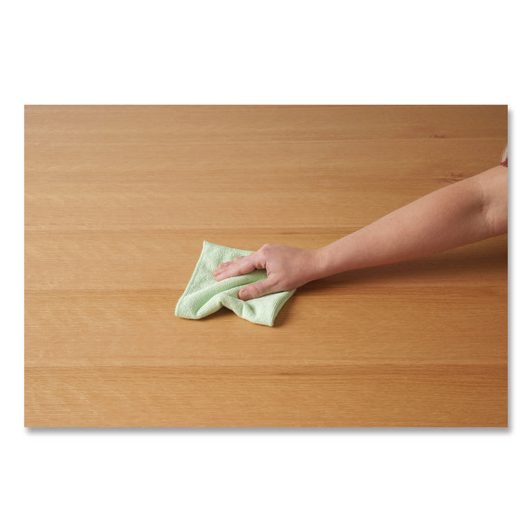 Microfiber Cleaning Cloths, 12 X 12, Green, 24/pack