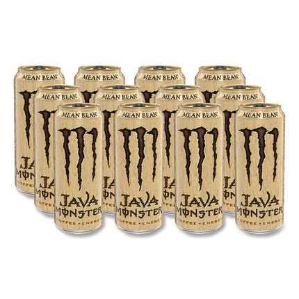 Java Monster Cold Brew Coffee, Mean Bean, 15 oz Can, 12/Pack
