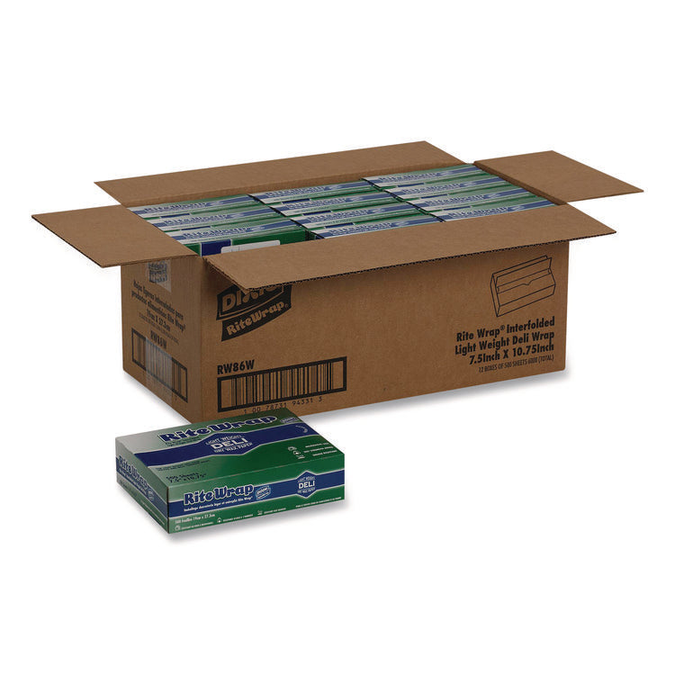 Dispens-A-Wax Waxed Deli Patty Paper, 10.75 x 7.5, 500/Box, 12 Boxes/Carton