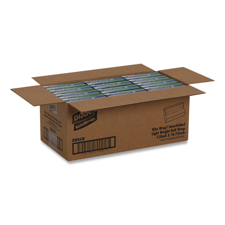 Dispens-A-Wax Waxed Deli Patty Paper, 10.75 x 7.5, 500/Box, 12 Boxes/Carton