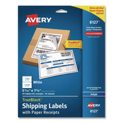 Shipping Labels With Trueblock Technology, Inkjet Printers, 5.06 X 7.62, White, 25 Sheets/pack