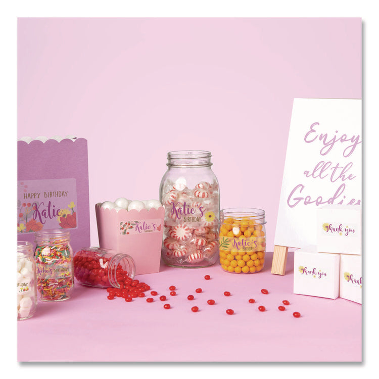 Matte Clear Easy Peel Mailing Labels With Sure Feed Technology, Inkjet Printers, 0.5 X 1.75, Clear, 80/sheet, 25 Sheets/pack