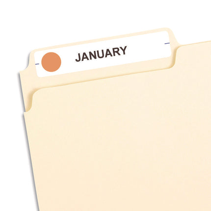 Handwrite Only Self-Adhesive Removable Round Color-Coding Labels, 0.5" dia, Neon Orange, 60/Sheet, 14 Sheets/Pack, (5062)