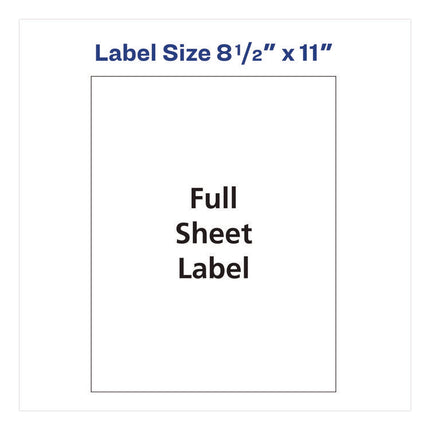 White Shipping Labels-Bulk Packs, Inkjet/laser Printers, 8.5 X 11, White, 250/box