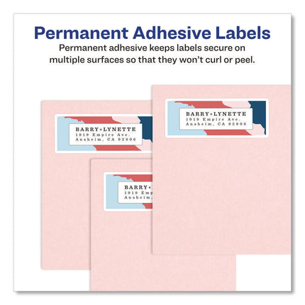 Vibrant Laser Color-Print Labels w/ Sure Feed, 0.75 x 2.25, White, 750/PK