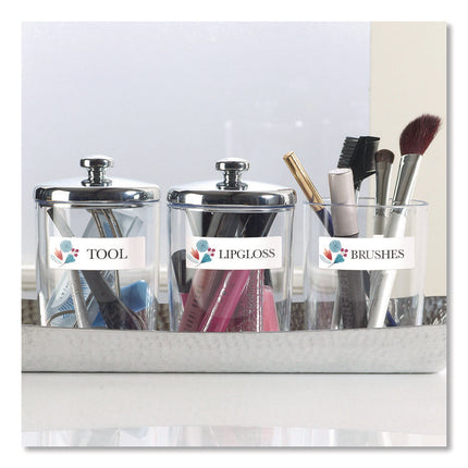 Vibrant Laser Color-Print Labels w/ Sure Feed, 0.75 x 2.25, White, 750/PK