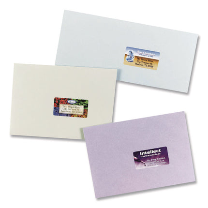 Vibrant Laser Color-Print Labels w/ Sure Feed, 1.25 x 2.38, White, 450/Pack