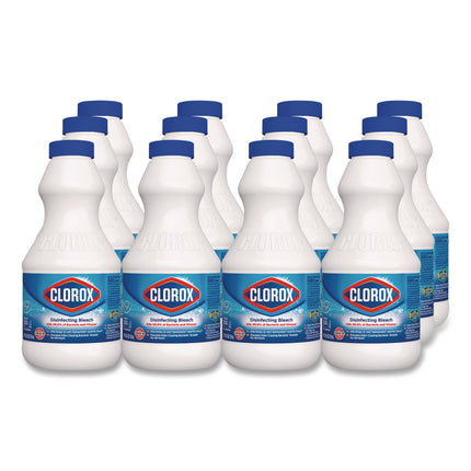 Concentrated Regular Disinfecting Bleach, 24 oz Bottle, 12/Carton