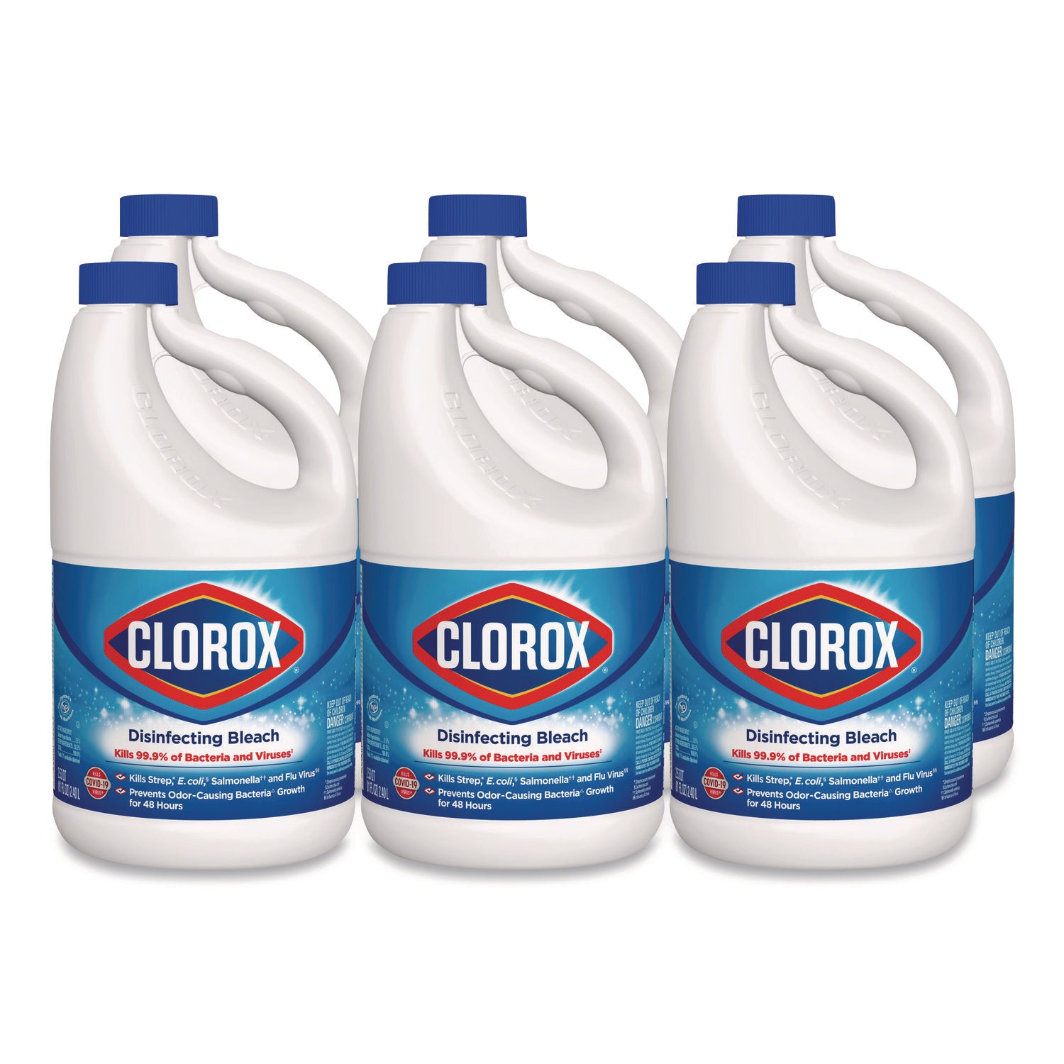 Concentrated Regular Disinfecting Bleach, 81 oz Bottle, 6/Carton