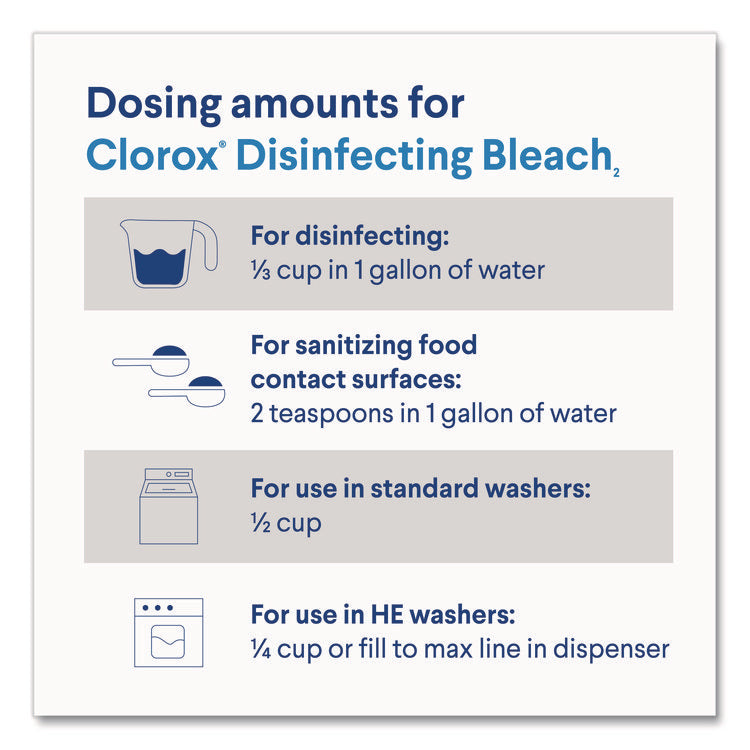 Concentrated Regular Disinfecting Bleach, 24 oz Bottle, 12/Carton