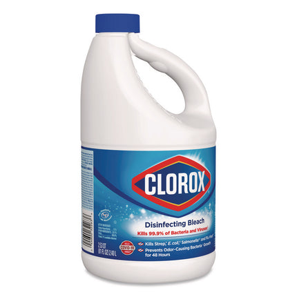Concentrated Regular Disinfecting Bleach, 81 oz Bottle, 6/Carton
