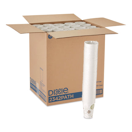 Pathways Paper Hot Cups, 12 oz, White/Brown, 50/Pack