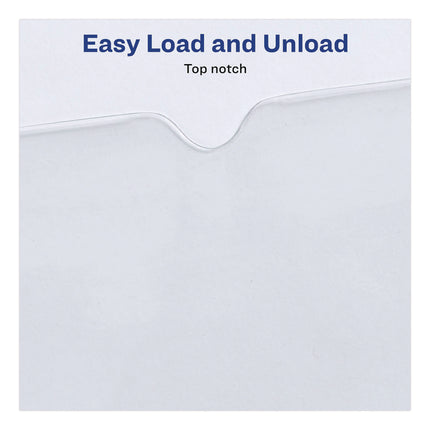 Top-Load Clear Vinyl Envelopes W/thumb Notch, 4 X 6, Clear, 10/pack