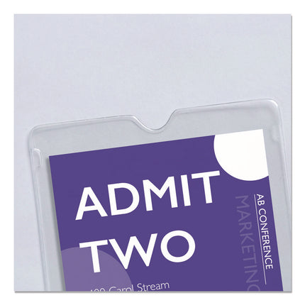 Top-Load Clear Vinyl Envelopes W/thumb Notch, 4 X 6, Clear, 10/pack