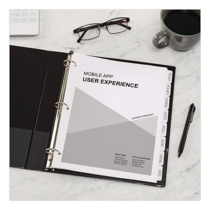 Write and Erase Plain-Tab Paper Dividers, 8-Tab, 11 x 8.5, White, 24 Sets