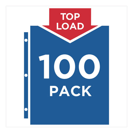 Top-Load Sheet Protector, Economy Gauge, Letter, Semi-Clear, 100/box